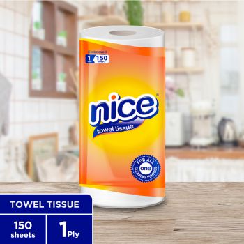 Nice Kitchen Towel Single Rolls 150's,1 ply, 30 Pack/Carton (R)